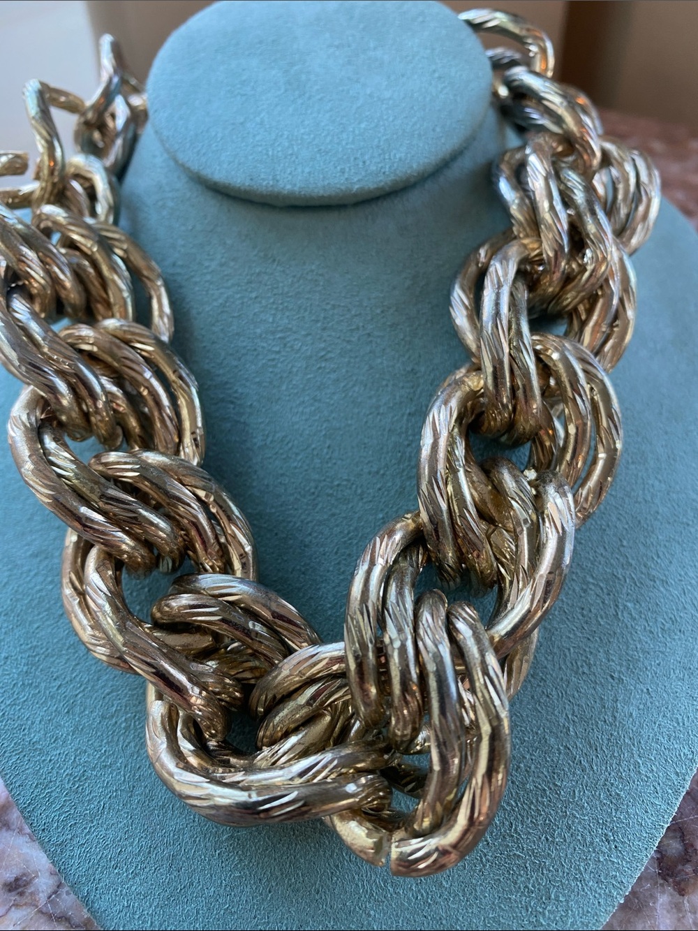 Graziano Gold-Tone Chunky Rope Link Necklace - Women Jewelry - Picture 4 of 6